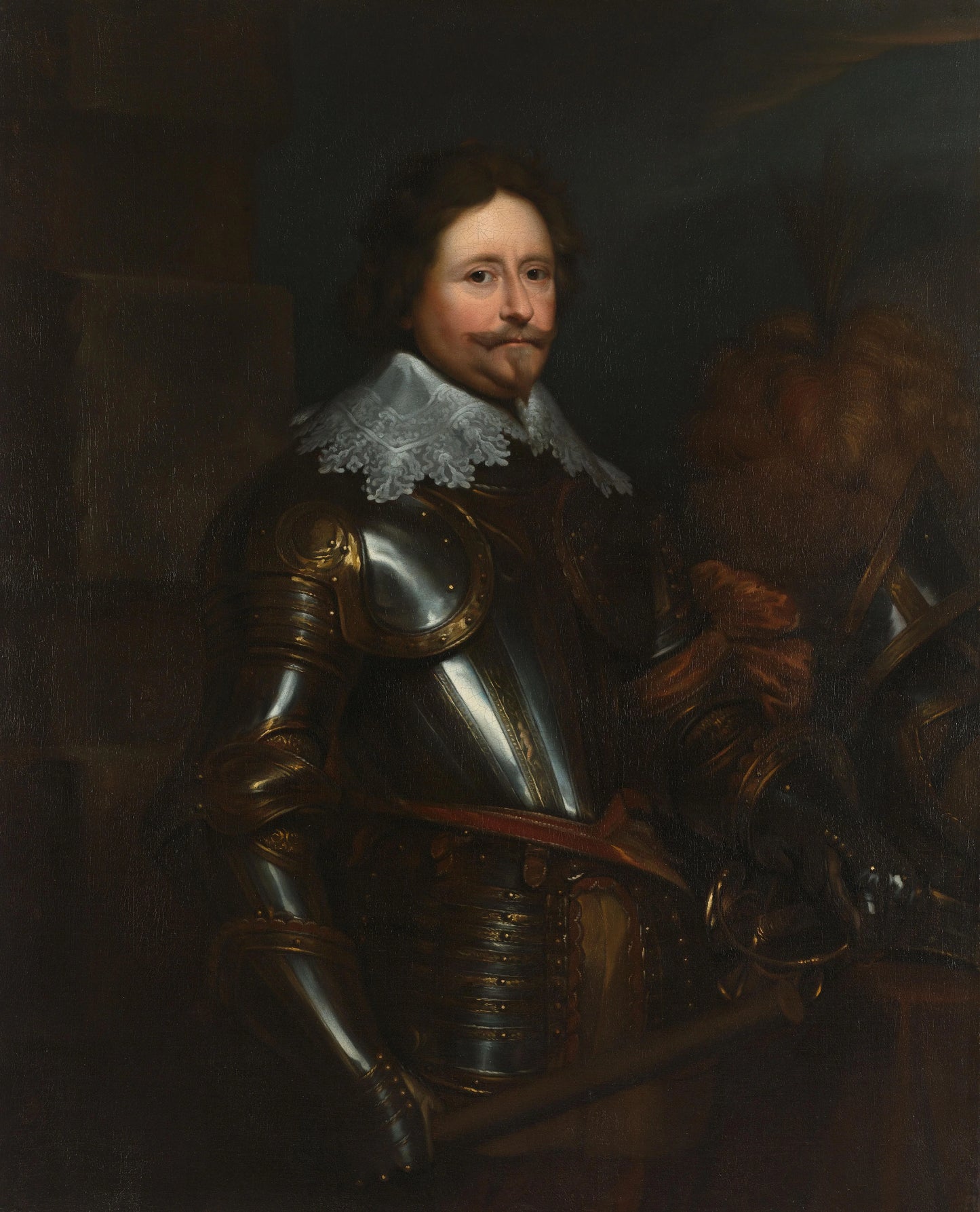 Portrait of the Stadholder Frederik Hendrik (1584-1647), Prince of Orange – naar Anthony van Dyck Vintage Portrait Art Print | Wall Art Poster