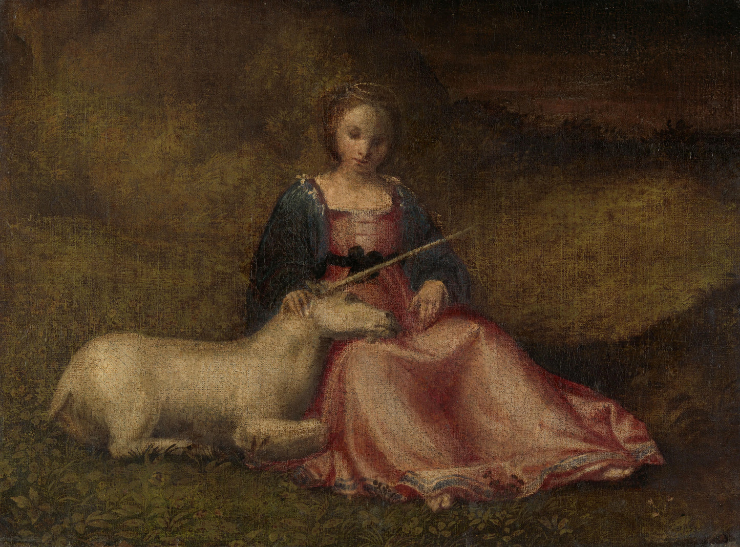 St Justine (?) as a Personification of Chastity " – anoniem Vintage Art Print | Wall Art Poster