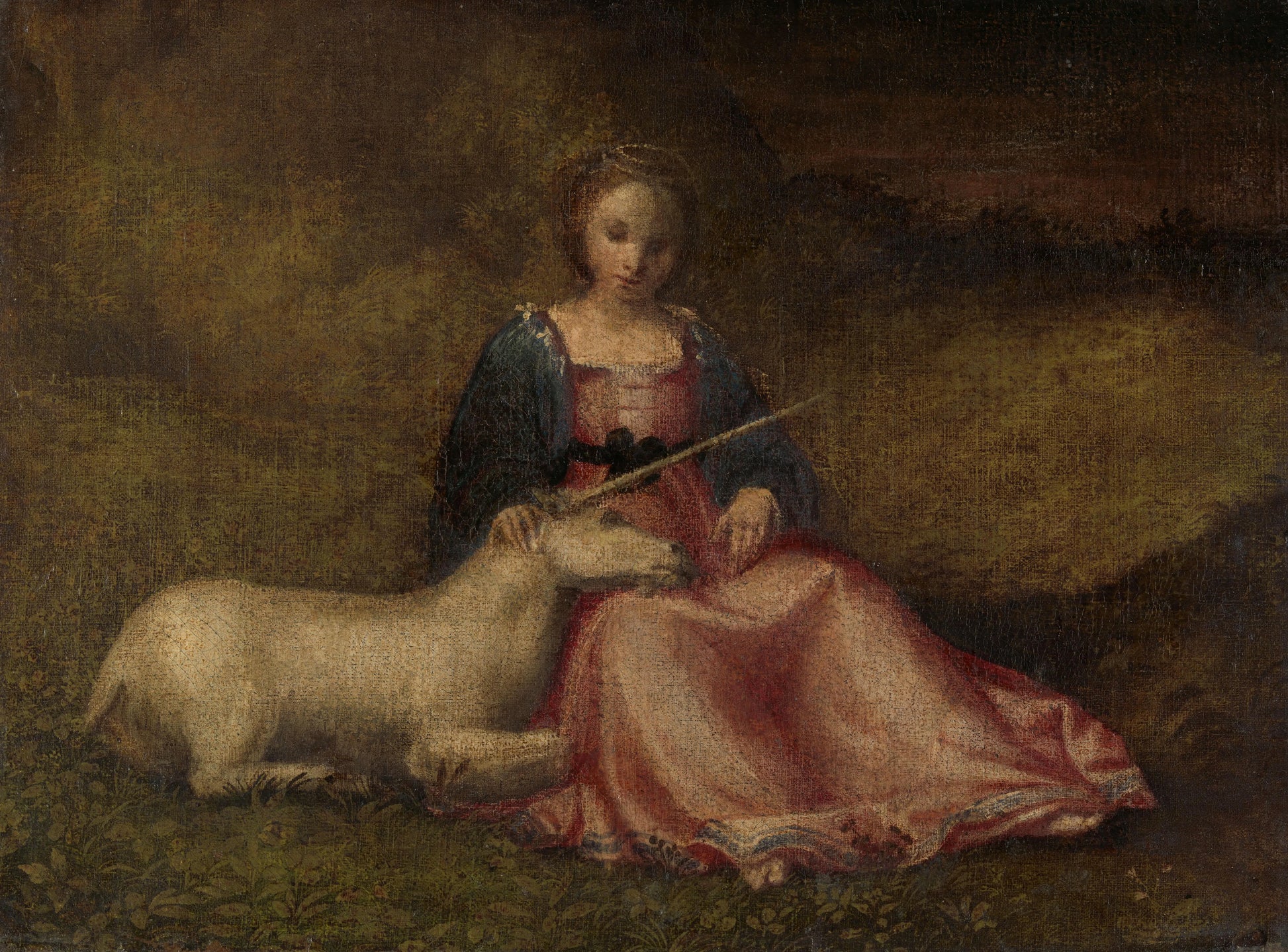 St Justine (?) as a Personification of Chastity " – anoniem Vintage Art Print | Wall Art Poster