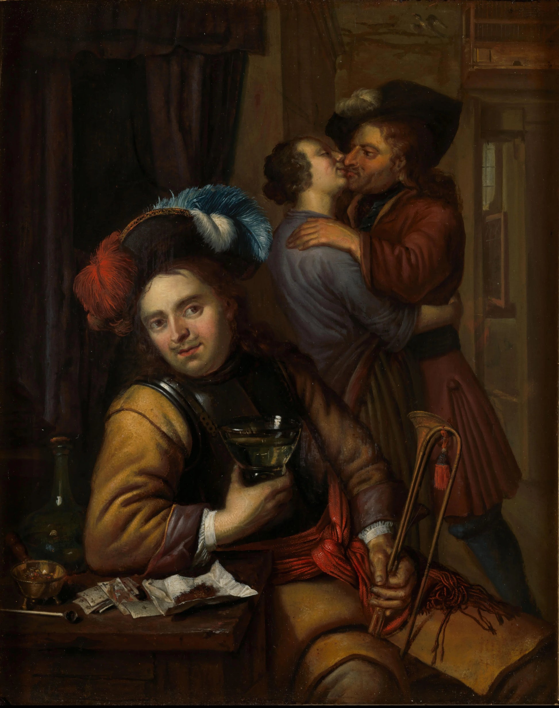 Soldier Scene – toegeschreven aan Carel de Moor (II) Vintage Art Print | Wall Art Poster
