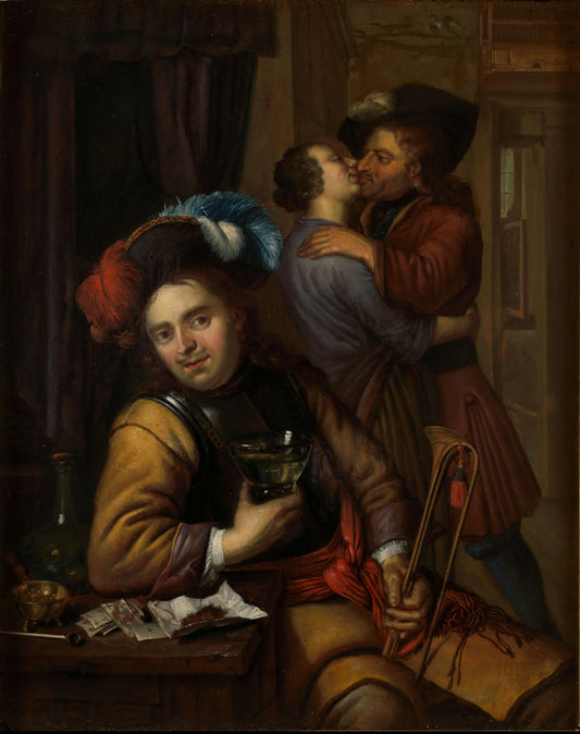 Soldier Scene – toegeschreven aan Carel de Moor (II) Vintage Art Print | Wall Art Poster