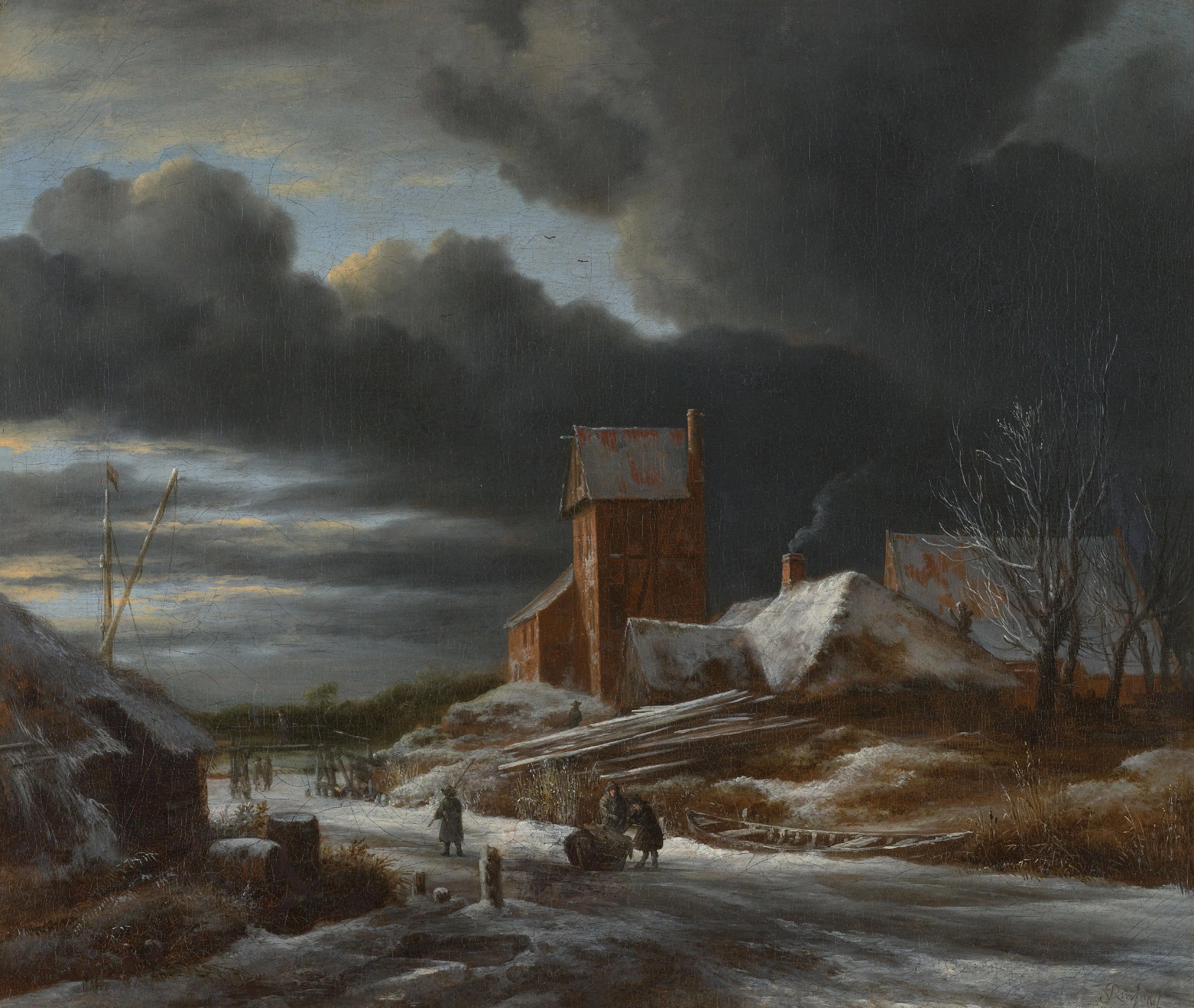 Winter landscape – Jacob Isaacksz van Ruisdael Vintage Landscape Art Print | Wall Art Poster