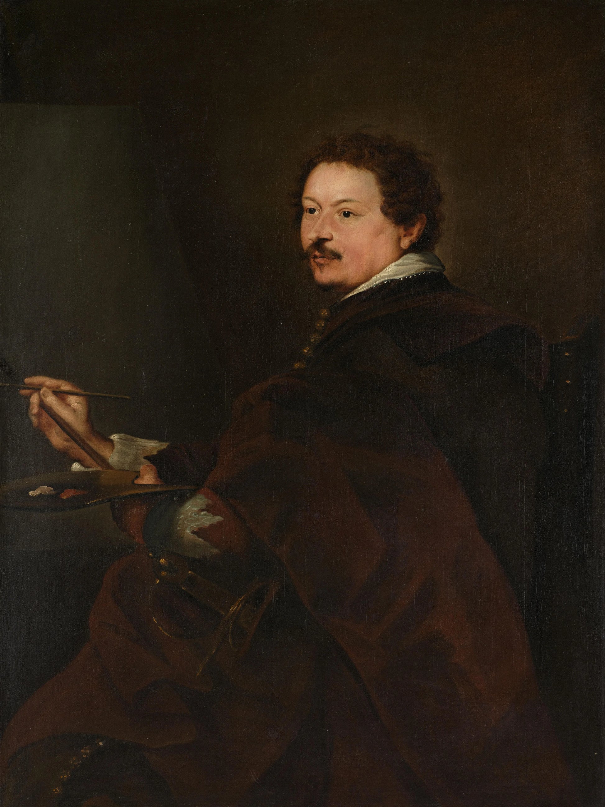 Portrait of Andries van Eertvelt (1590-1652) – anoniem Vintage Self-Portrait Art Print | Wall Art Poster