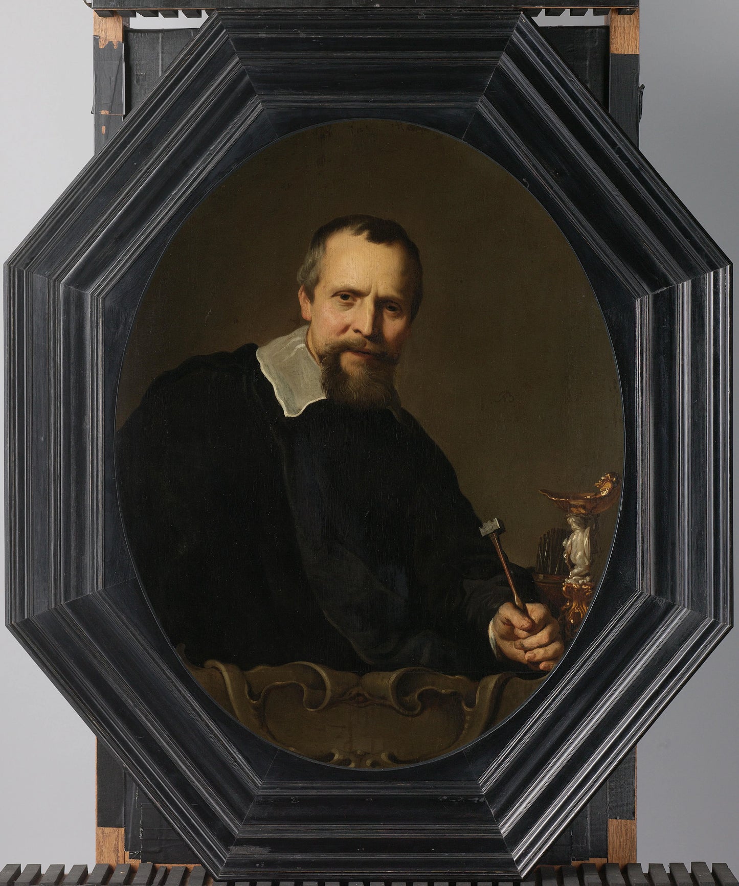 Portrait of Jan Lutma (1584/85-1669), Amsterdam Silversmith – Jacob Adriaensz. Backer (eigenhandig gesigneerd) Vintage Portrait Art Print | Wall Art Poster