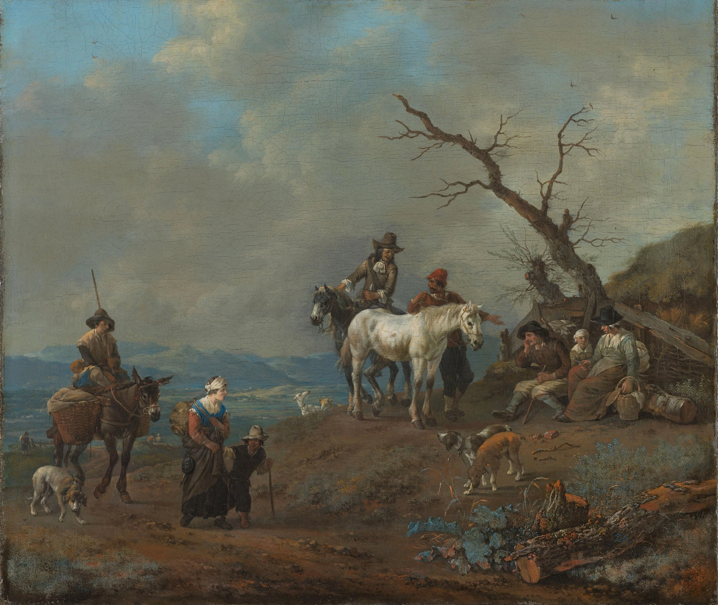Country Road with Hunter and Peasants – Johannes Lingelbach Vintage Art Print | Wall Art Poster