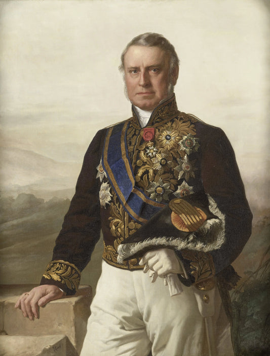 Charles Ferdinand Pahud (1803-73). Gouverneur-generaal (1855-61) – Jacob Spoel (mentioned on object) Vintage Portrait Art Print | Wall Art Poster