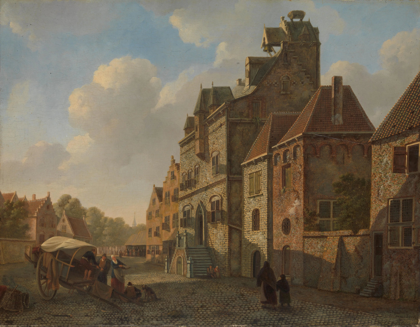 View in Dordrecht – Johannes Schoenmakers Vintage Cityscape Art Print | Wall Art Poster