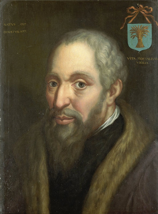 Portrait of Viglius ab Zuichemus, Frisian Jurist, President of the Privy Council and Member of the Council of State – anoniem Vintage Portrait Art Print | Wall Art Poster