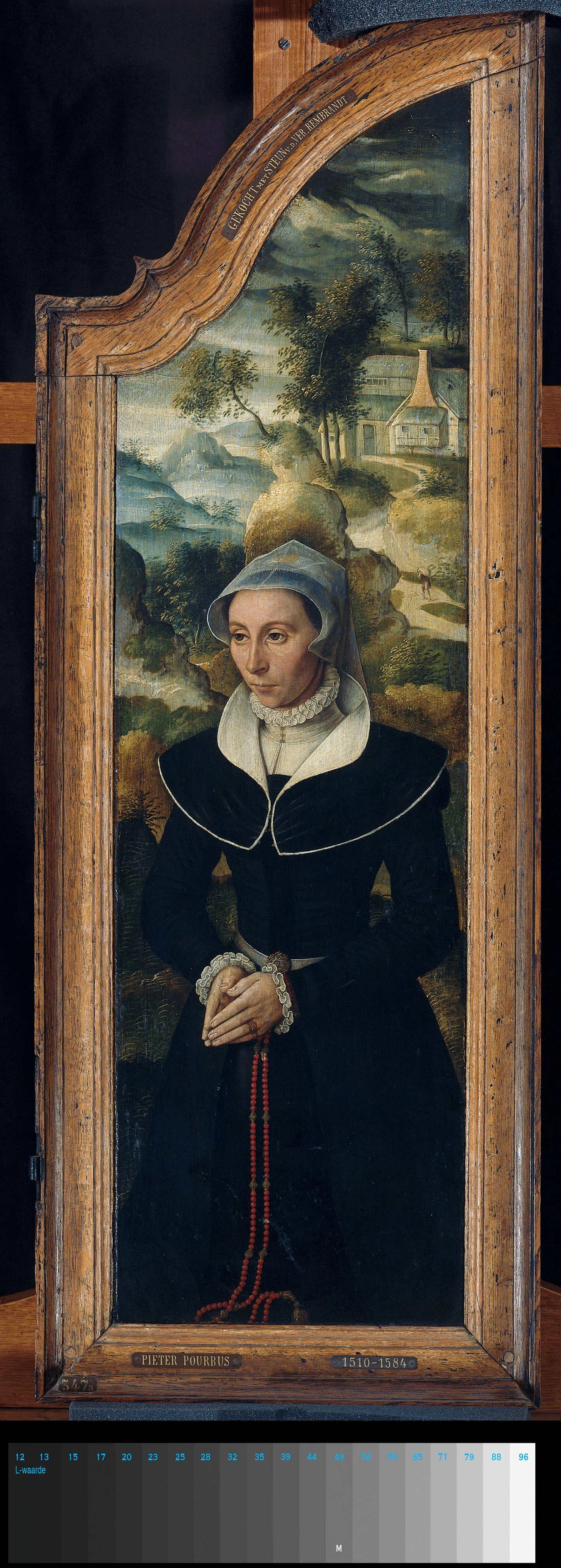Wing of a Triptych with the Portrait of Elisabeth Canneel – anoniem Vintage Portrait Art Print | Wall Art Poster