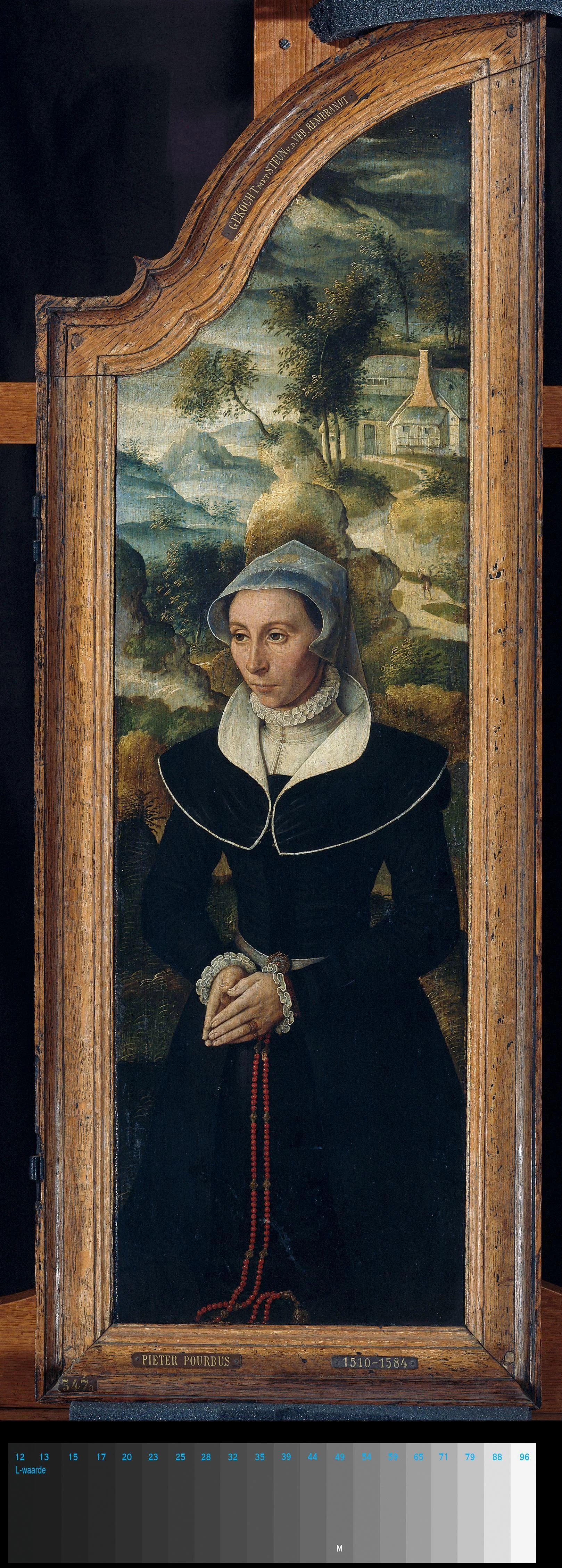 Wing of a Triptych with the Portrait of Elisabeth Canneel – anoniem Vintage Portrait Art Print | Wall Art Poster