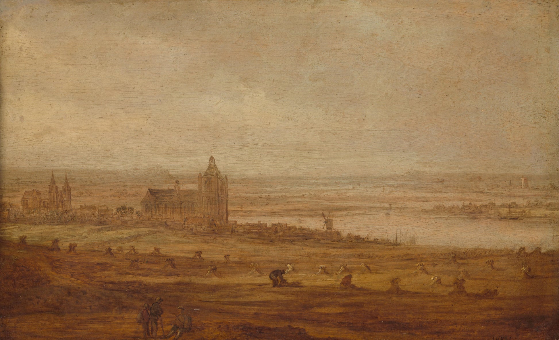 View of Arnhem – Jan van Goyen (vermeld op object) Vintage Landscape Art Print | Wall Art Poster