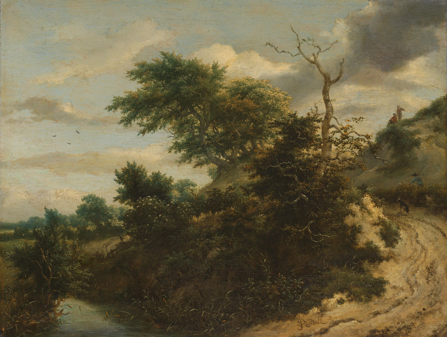 Sand path in the dunes – Jacob Isaacksz van Ruisdael Vintage Landscape Art Print | Wall Art Poster