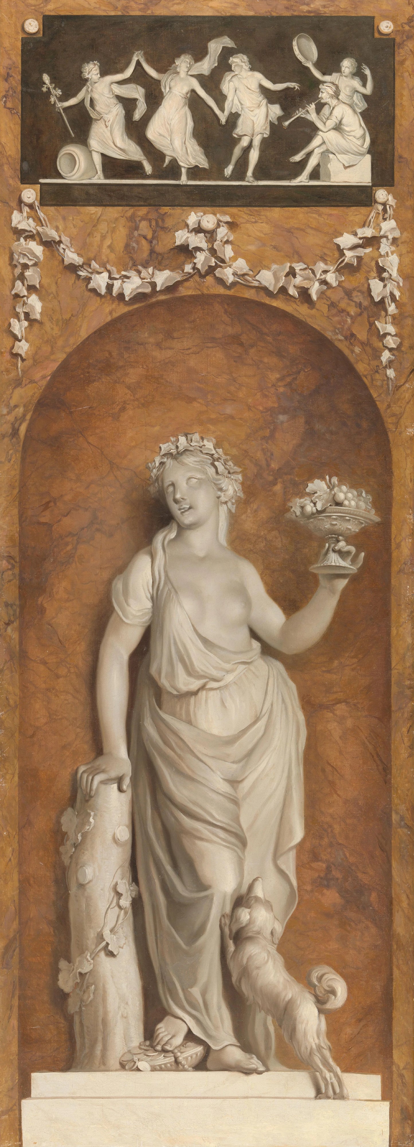 Behangselschildering met bacchante – Jurriaan Andriessen Vintage Art Print | Wall Art Poster