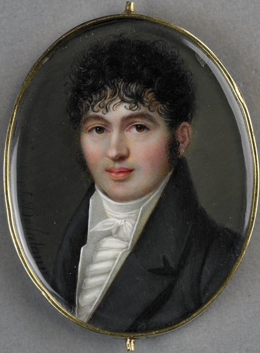 Portret van een onbekende man – Alexandre De Latour Vintage Portrait Art Print | Wall Art Poster
