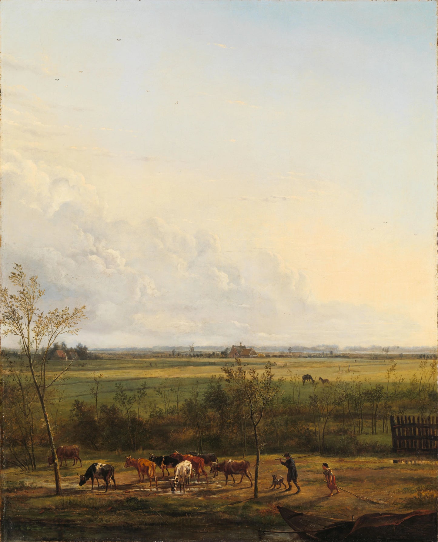 Distant View of the Meadows at ’s-Graveland – Pieter Gerardus van Os (mentioned on object) Vintage Landscape Art Print | Wall Art Poster