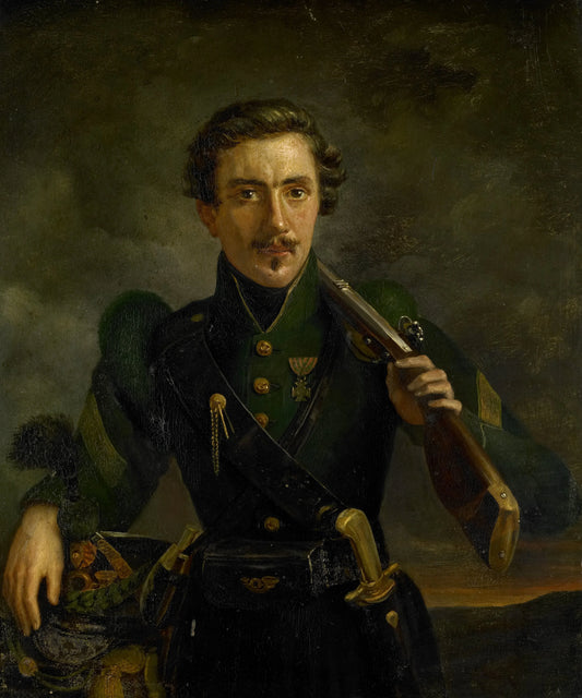 Self Portrait in the Uniform of the Rifles – Willem Jodocus Mattheus Engelberts Vintage Self-Portrait Art Print | Wall Art Poster