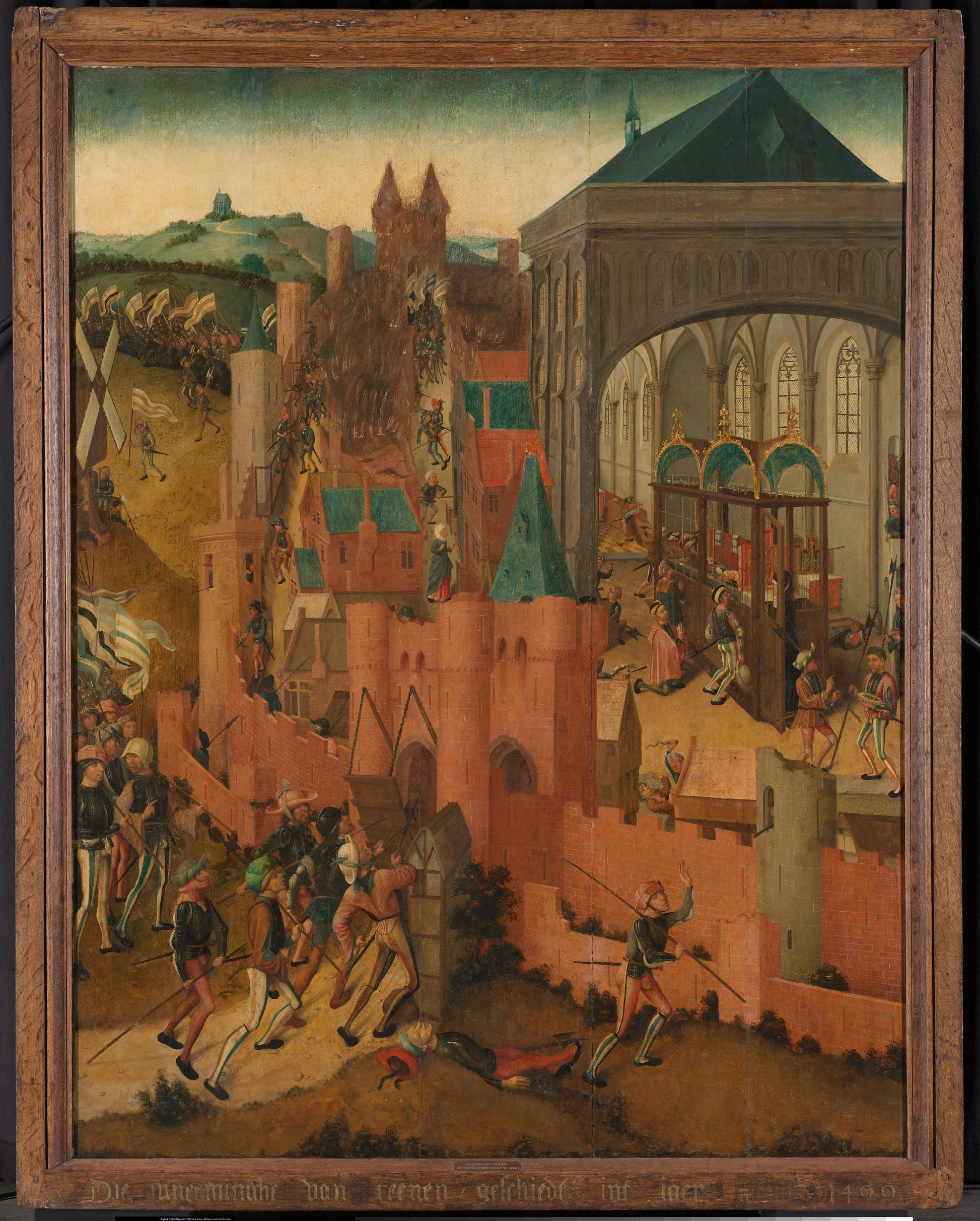 The Siege of Rhenen – Master of Rhenen Vintage Cityscape Art Print | Wall Art Poster