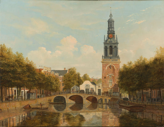 The Torensluis and the Jan Roodenpoortstoren in Amsterdam – Hendrik Gerrit ten Cate Vintage Cityscape Art Print | Wall Art Poster