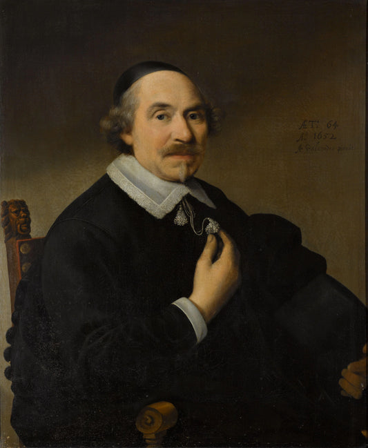 Portrait of a Man, probably Pieter Anthonisz van Bronckhorst (1588-1661) – Anthonie Palamedesz. (eigenhandig gesigneerd) Vintage Self-Portrait Art Print | Wall Art Poster
