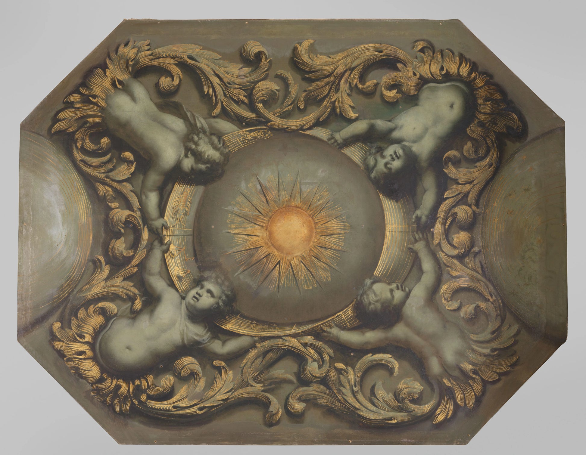 Schildering horend bij een plafond – Theodoor van der Schuer Vintage Art Print | Wall Art Poster