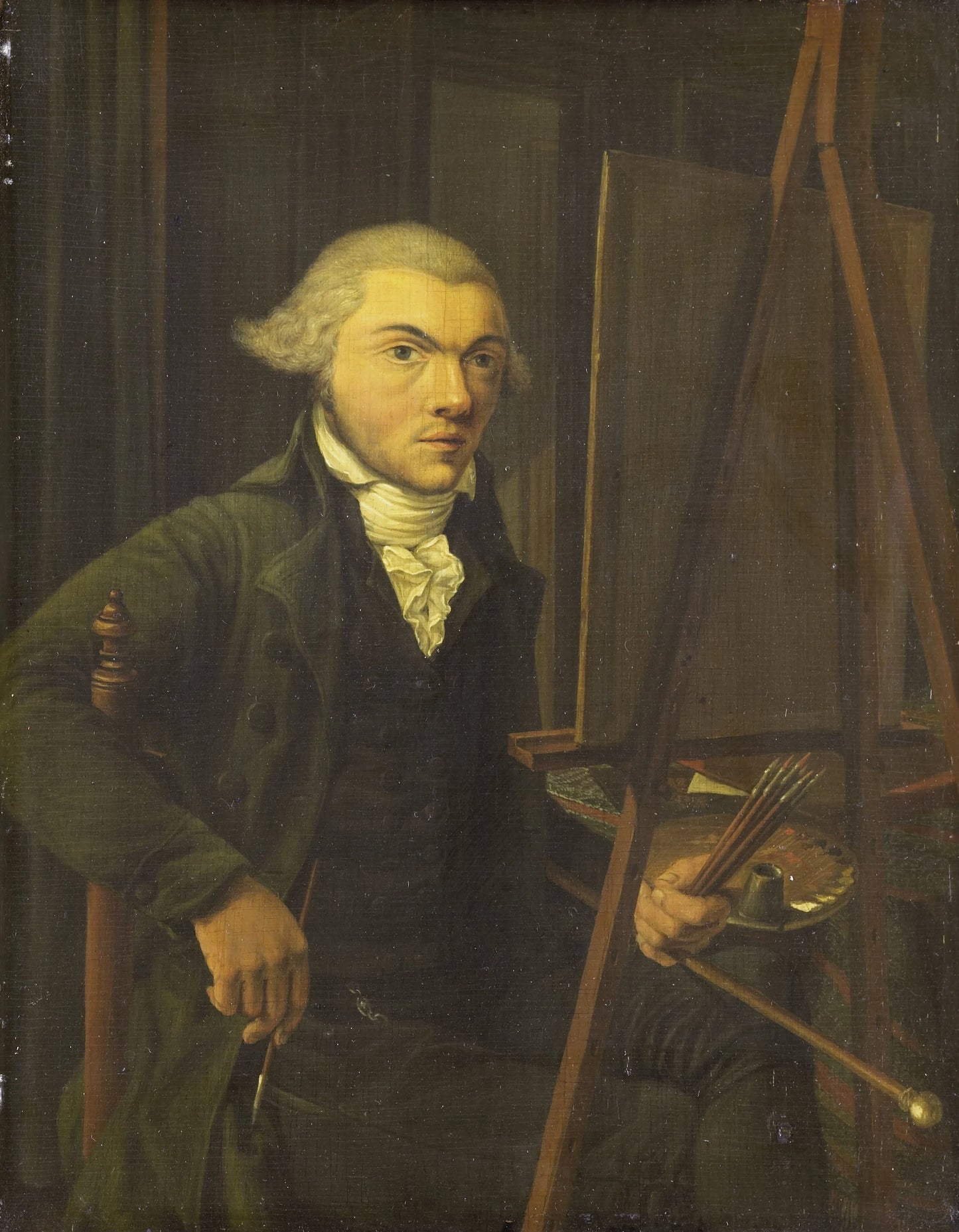 Portrait of a Painter, probably Harmanus Uppink – Willem Uppink Vintage Self-Portrait Art Print | Wall Art Poster