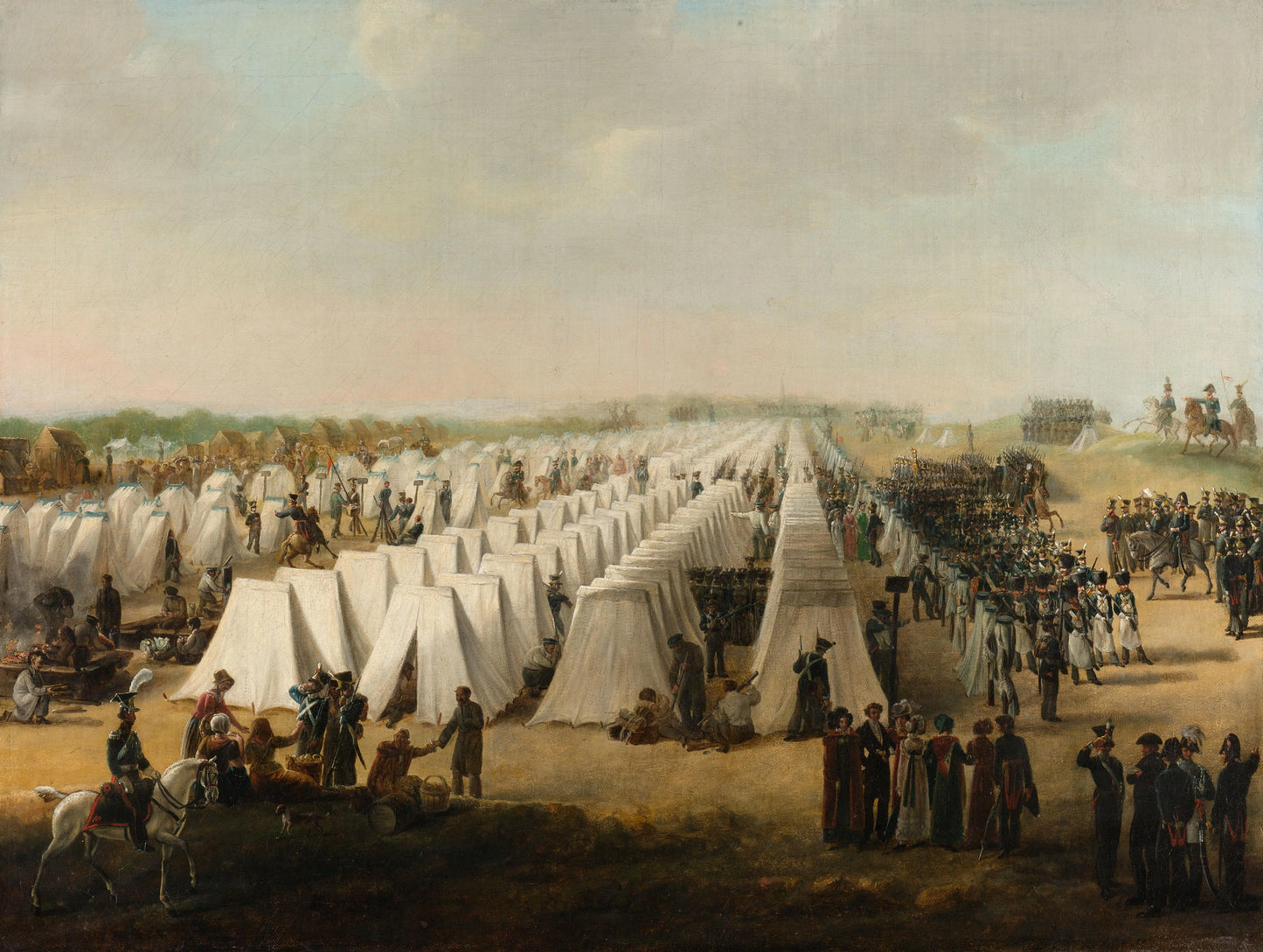 The Army Camp at Rijen – anoniem Vintage Art Print | Wall Art Poster