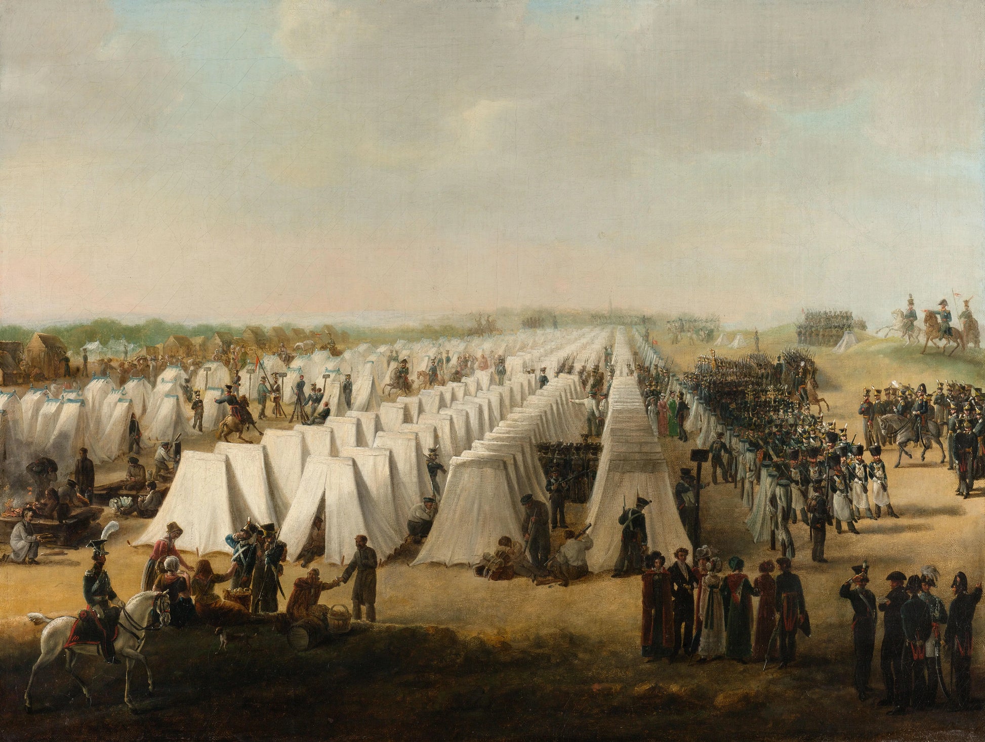 The Army Camp at Rijen – anoniem Vintage Art Print | Wall Art Poster