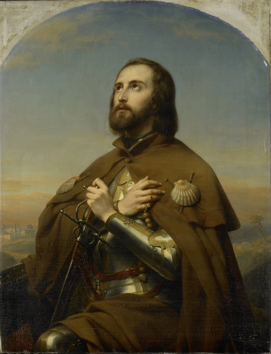 Eberhard (1445-96), Duke of Würtemberg, as a Pilgrim in the Holy Land – Nicaise De Keyser Vintage Art Print | Wall Art Poster