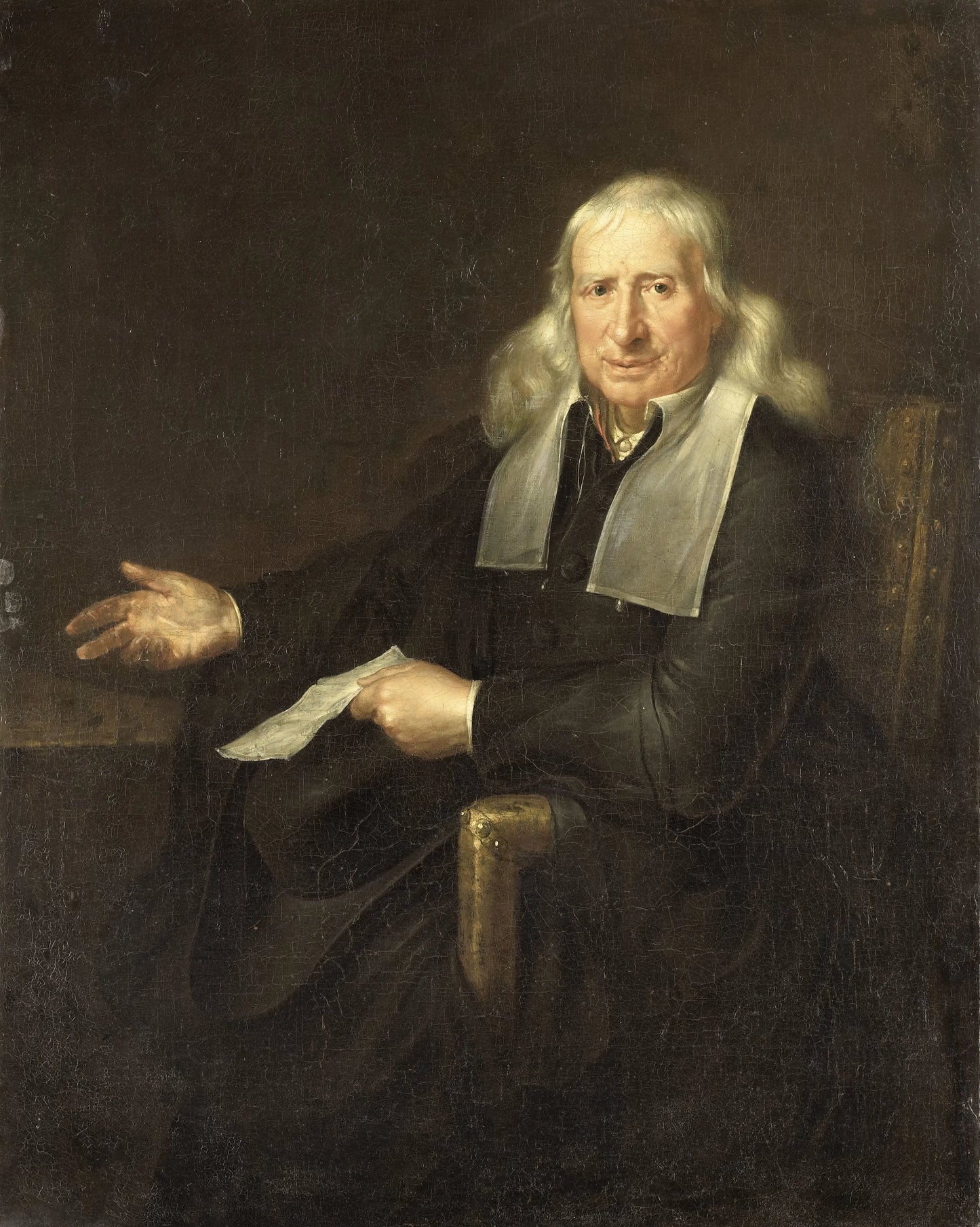 Portrait of Jan van Lennep the Elder (1634-1711). Amsterdam Merchant in Silk, Gold and Silver Cloth and Art Collector – anonymous Vintage Portrait Art Print | Wall Art Poster