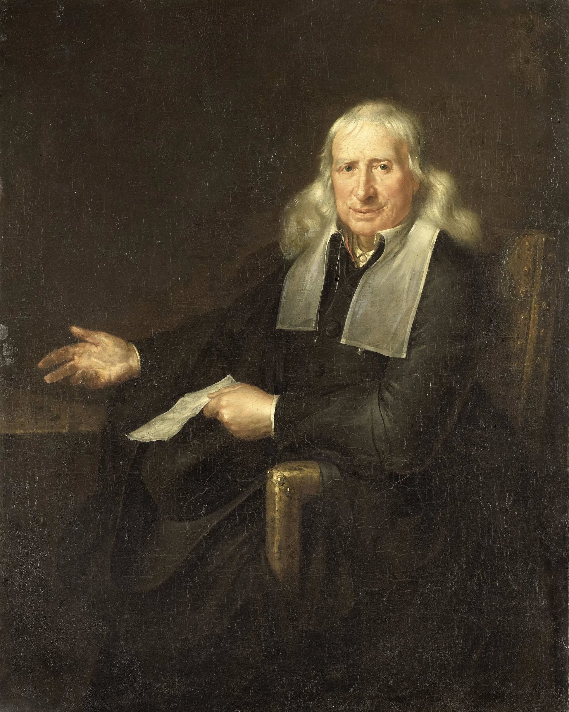 Portrait of Jan van Lennep the Elder (1634-1711). Amsterdam Merchant in Silk, Gold and Silver Cloth and Art Collector – anonymous Vintage Portrait Art Print | Wall Art Poster