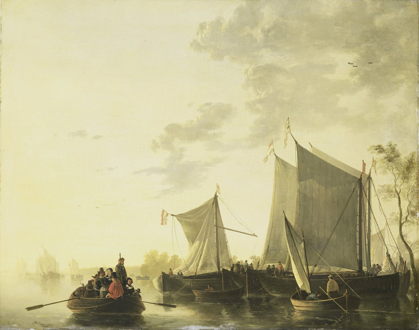 River View – copy after Aelbert Cuyp Vintage Marine Scene Art Print | Wall Art Poster