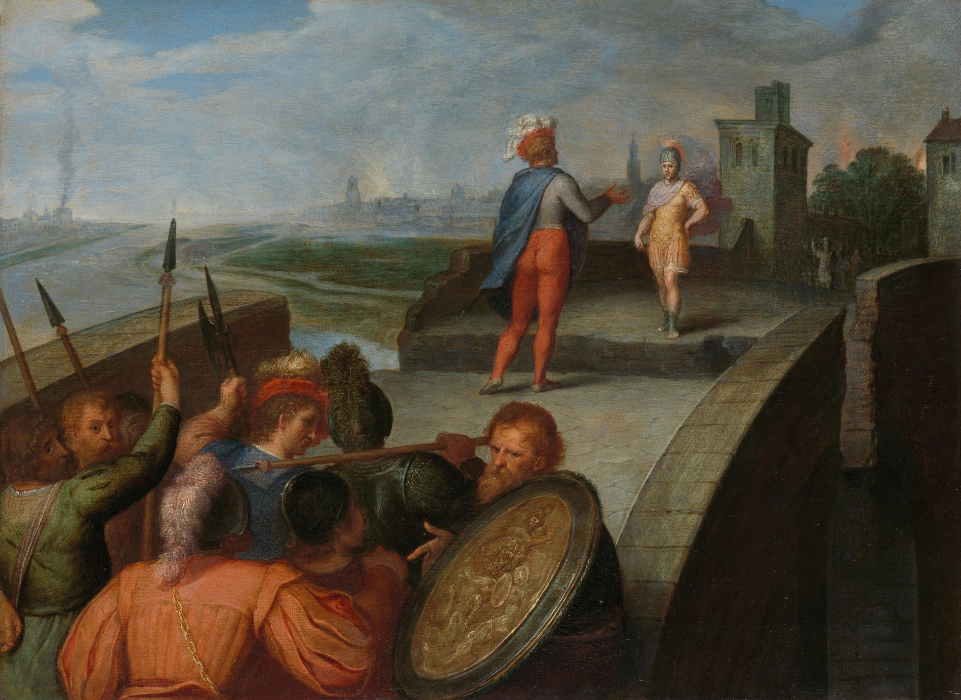 "Peace Negotiations between Claudius Civilis and Cerealis – Otto van Veen Vintage Art Print | Wall Art Poster