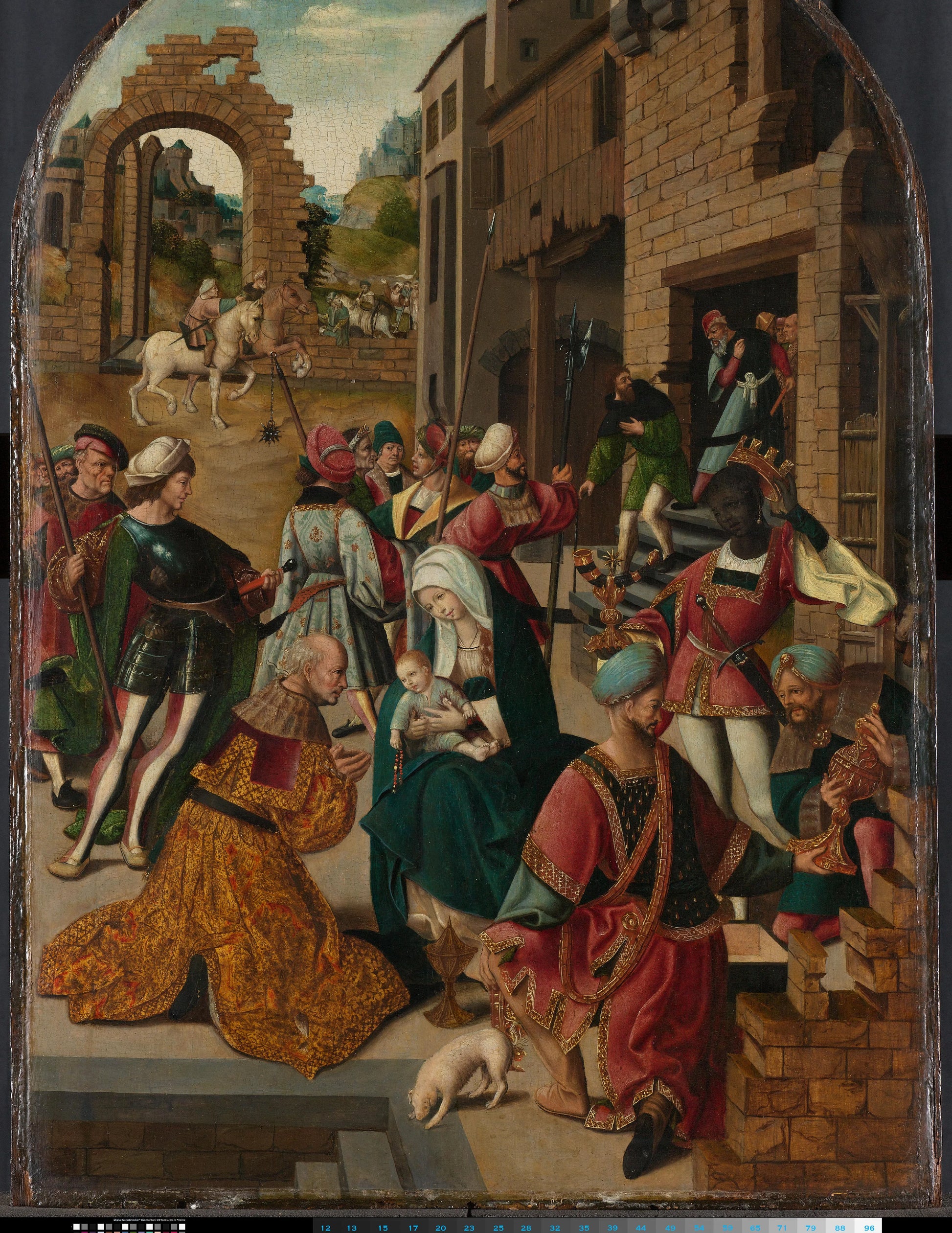 The Adoration of the Magi – workshop of Jacob Cornelisz van Oostsanen Vintage Art Print | Wall Art Poster
