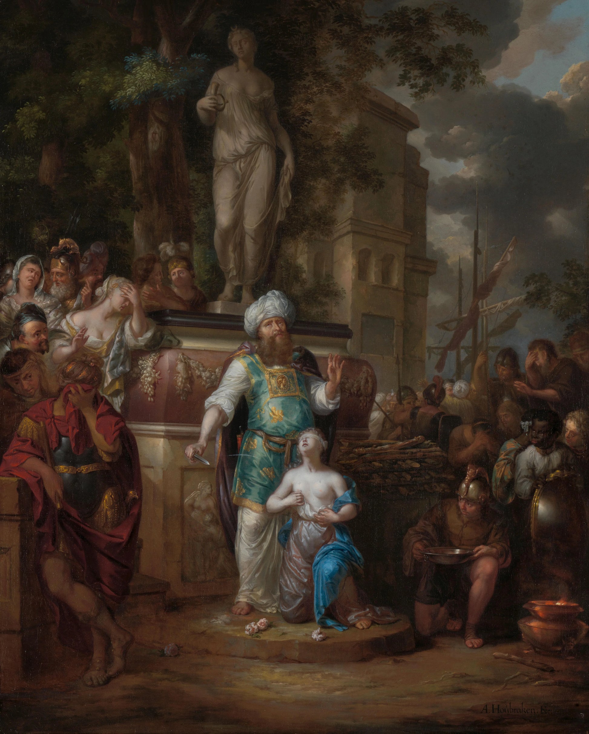 Sacrifice of Iphigenia – Arnold Houbraken Vintage Art Print | Wall Art Poster