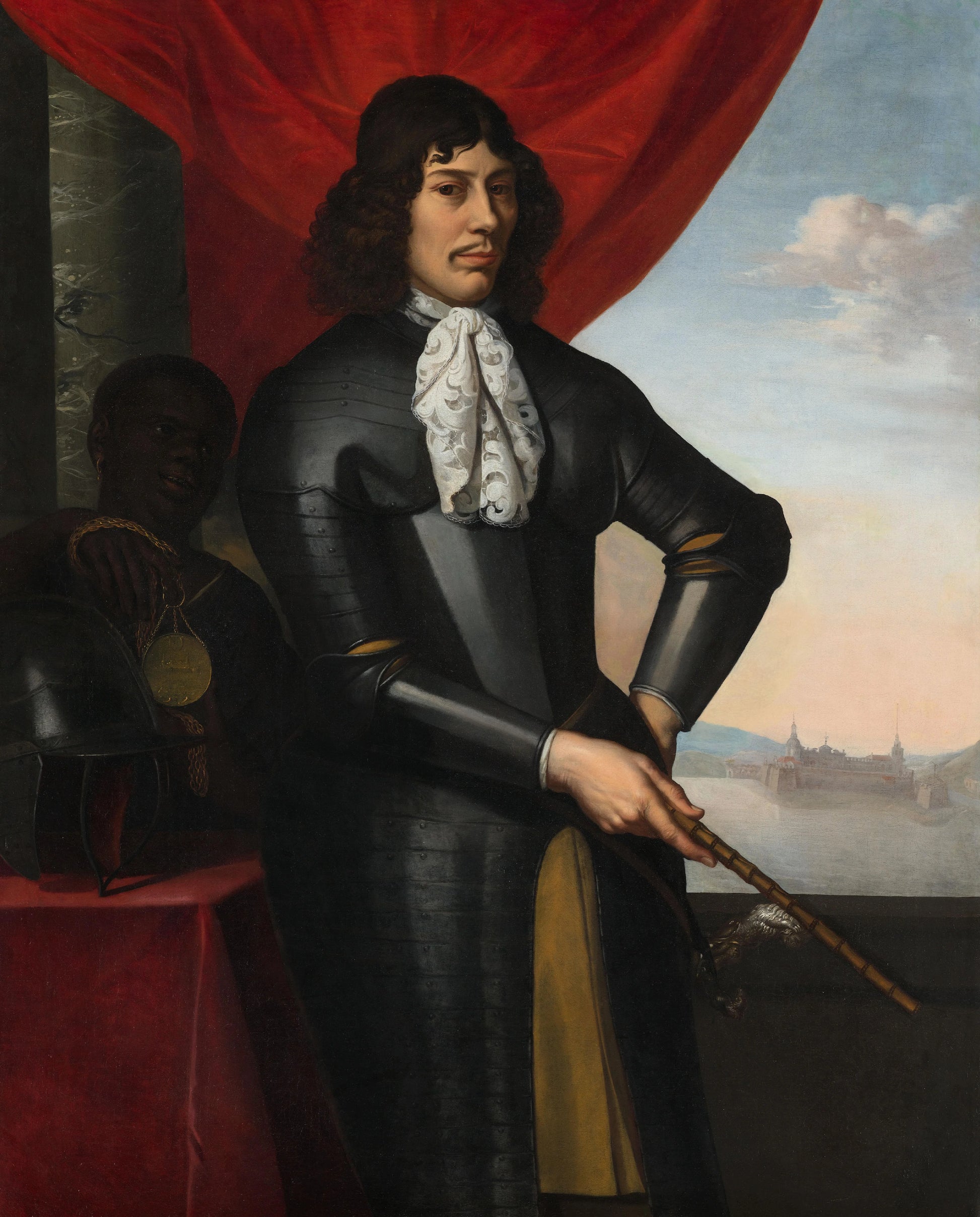 Portrait of Jan Valckenburgh and an Enslaved Servant – Daniel Vertangen (signed by artist) Vintage Portrait Art Print | Wall Art Poster