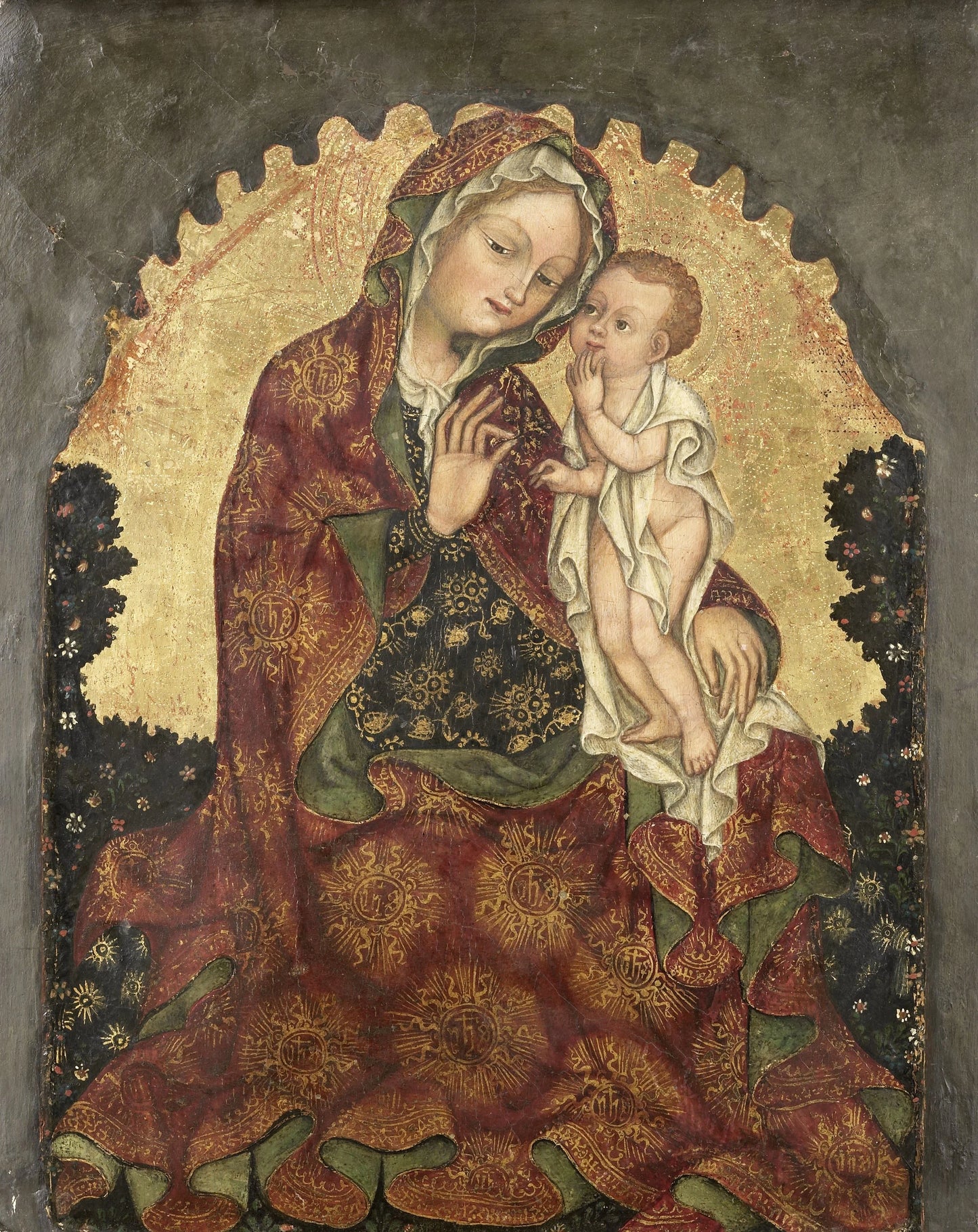 Madonna of Humility – toegeschreven aan Giovanni da Francia Vintage Art Print | Wall Art Poster