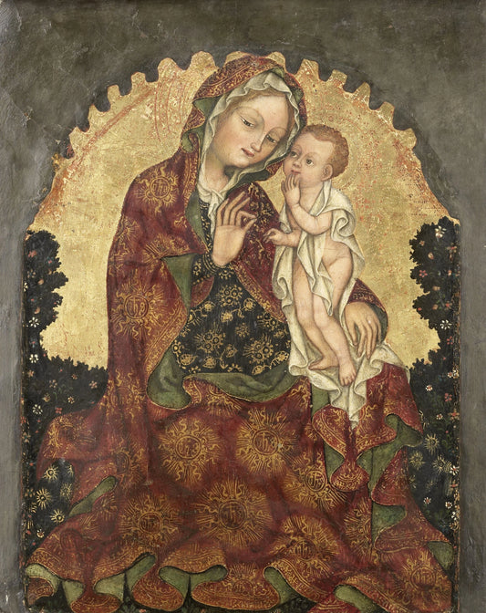 Madonna of Humility – toegeschreven aan Giovanni da Francia Vintage Art Print | Wall Art Poster