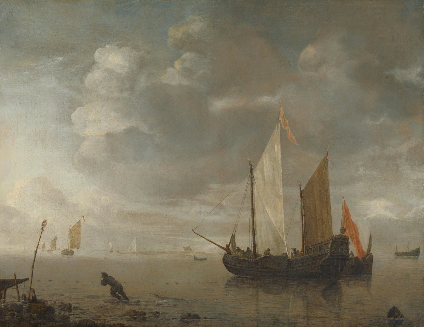 Calm Sea – Hendrick Jacobsz. Dubbels Vintage Seascape Art Print | Wall Art Poster