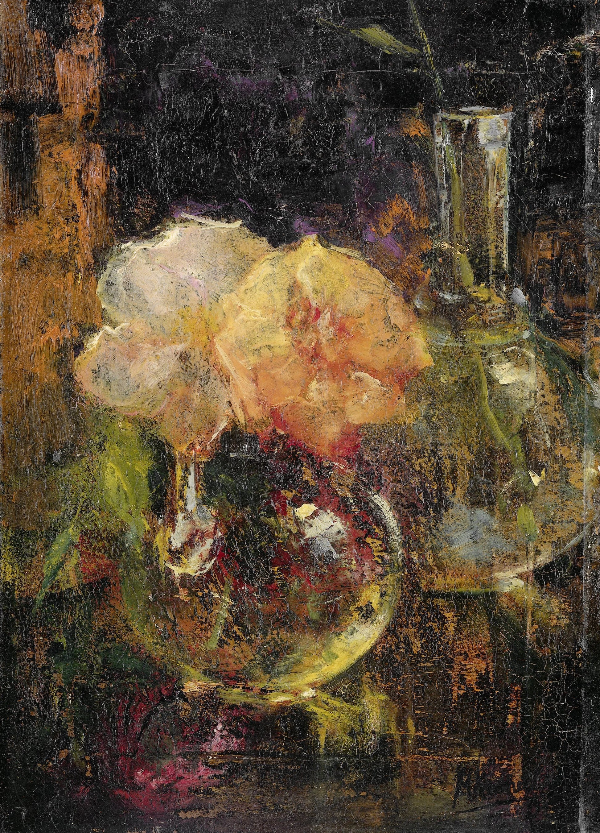 Yellow Roses in a Carafe – Menso Kamerlingh Onnes Vintage Floral Art Print | Wall Art Poster