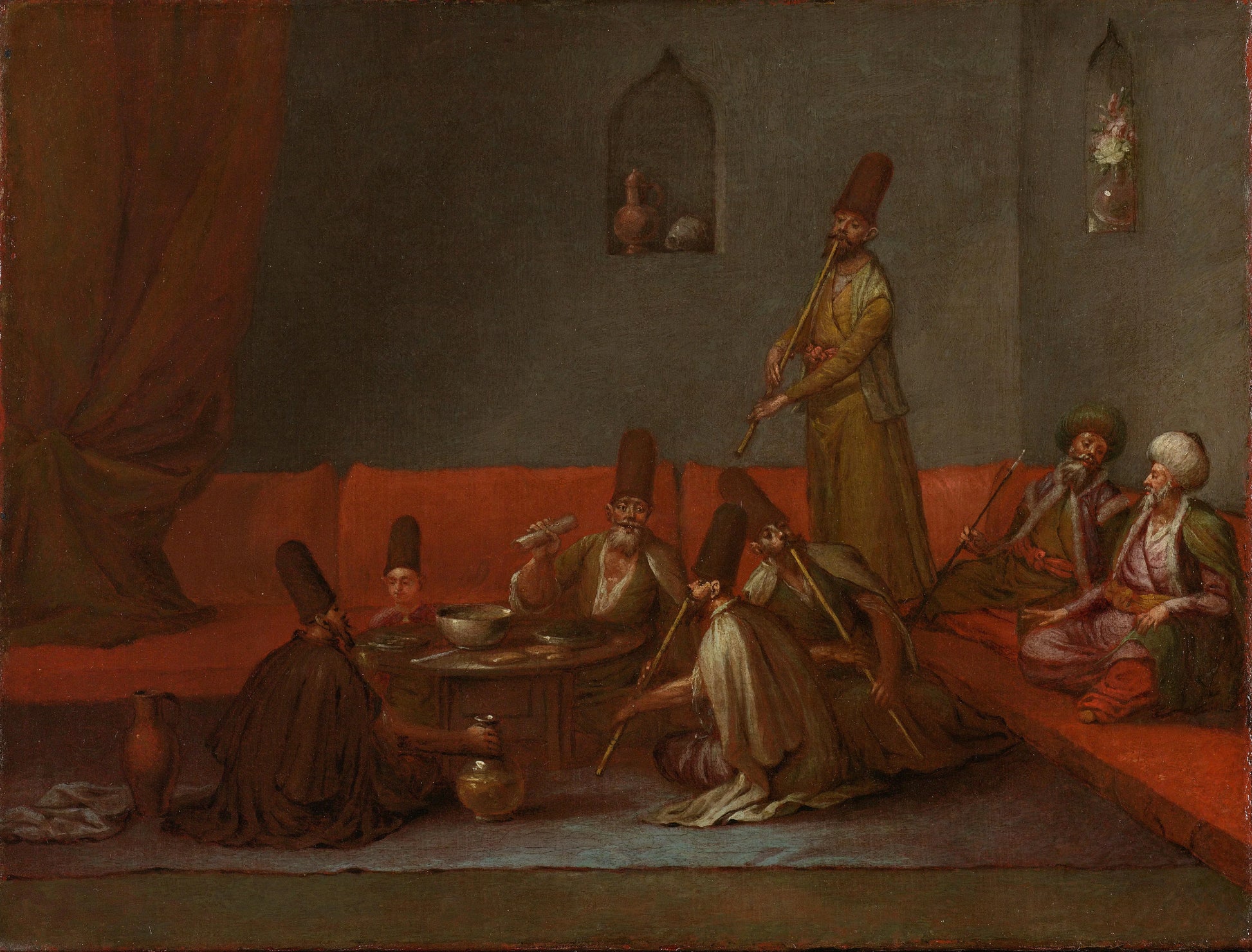 Dervishes Sharing a Meal – Jean Baptiste Vanmour Vintage Religious Scene Art Print | Wall Art Poster