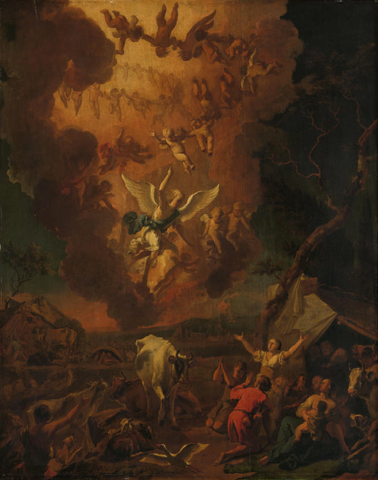 The Annunciation to the Shepherds – Abraham Daniëlsz. Hondius Vintage Art Print | Wall Art Poster