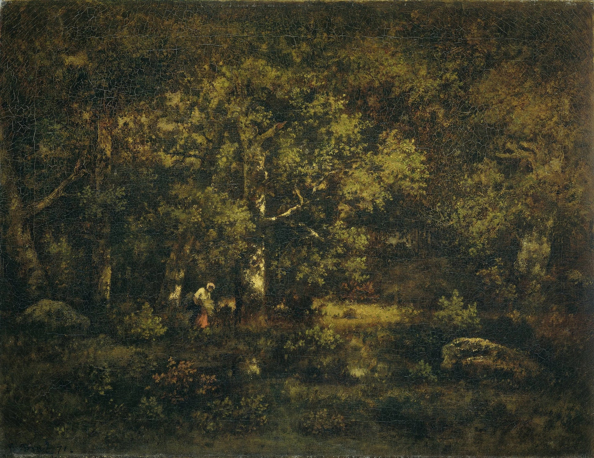 The Forest of Fontainebleau – Narcisse Virgile Diaz de la Peña Vintage Landscape Art Print | Wall Art Poster