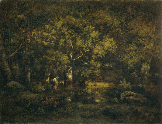 The Forest of Fontainebleau – Narcisse Virgile Diaz de la Peña Vintage Landscape Art Print | Wall Art Poster