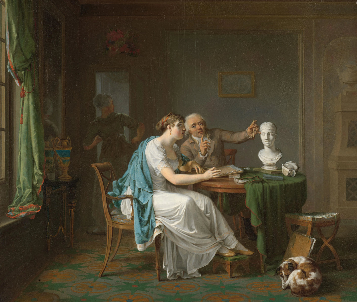 The Drawing Lesson – Louis Moritz Vintage Art Print | Wall Art Poster