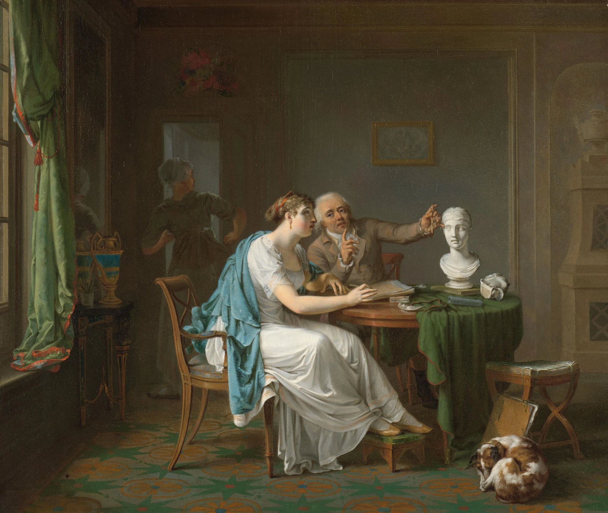 The Drawing Lesson – Louis Moritz Vintage Art Print | Wall Art Poster