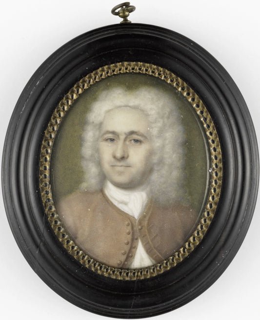 Herman Wolters (1682-1756). Echtgenoot van de schilderes – Henriëtte Wolters-van Pee Vintage Self-Portrait Art Print | Wall Art Poster