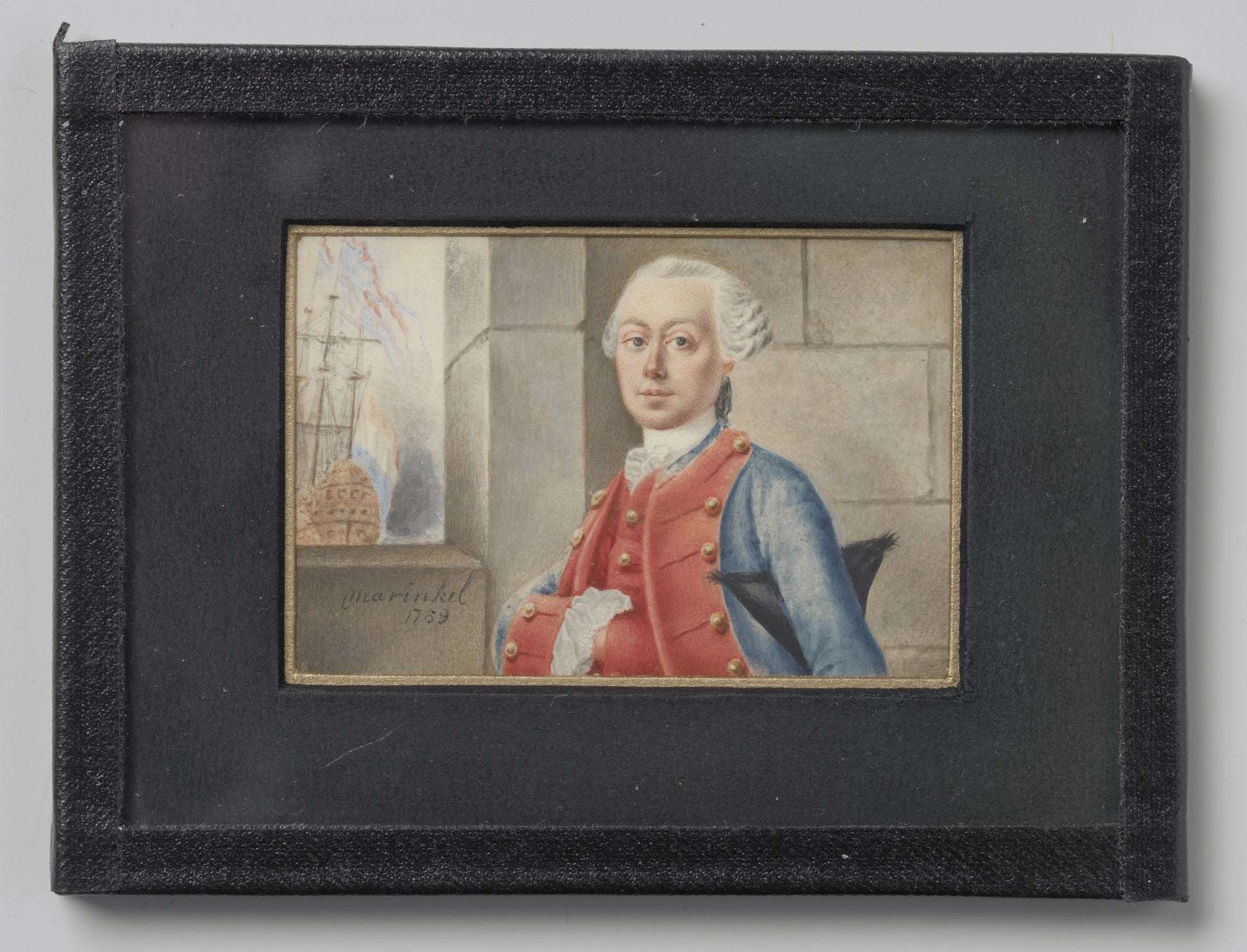 Portret van een zeeofficier – Joseph Marinkel Vintage Portrait Art Print | Wall Art Poster