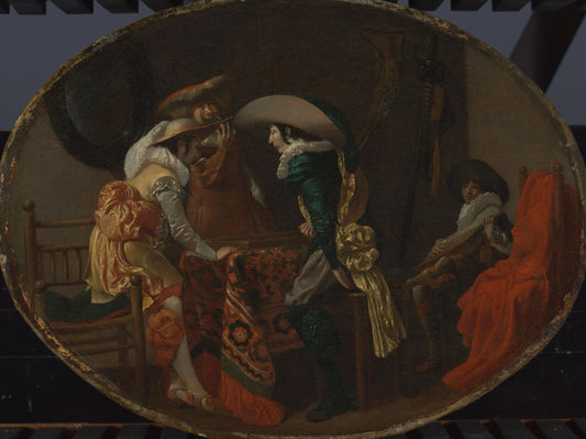 The Tric-trac Players – Willem Cornelisz. Duyster (eigenhandig gesigneerd) Vintage Art Print | Wall Art Poster