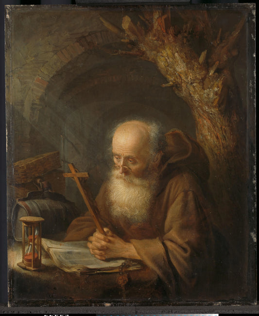 A Hermit – Gerrit Dou Vintage Art Print | Wall Art Poster