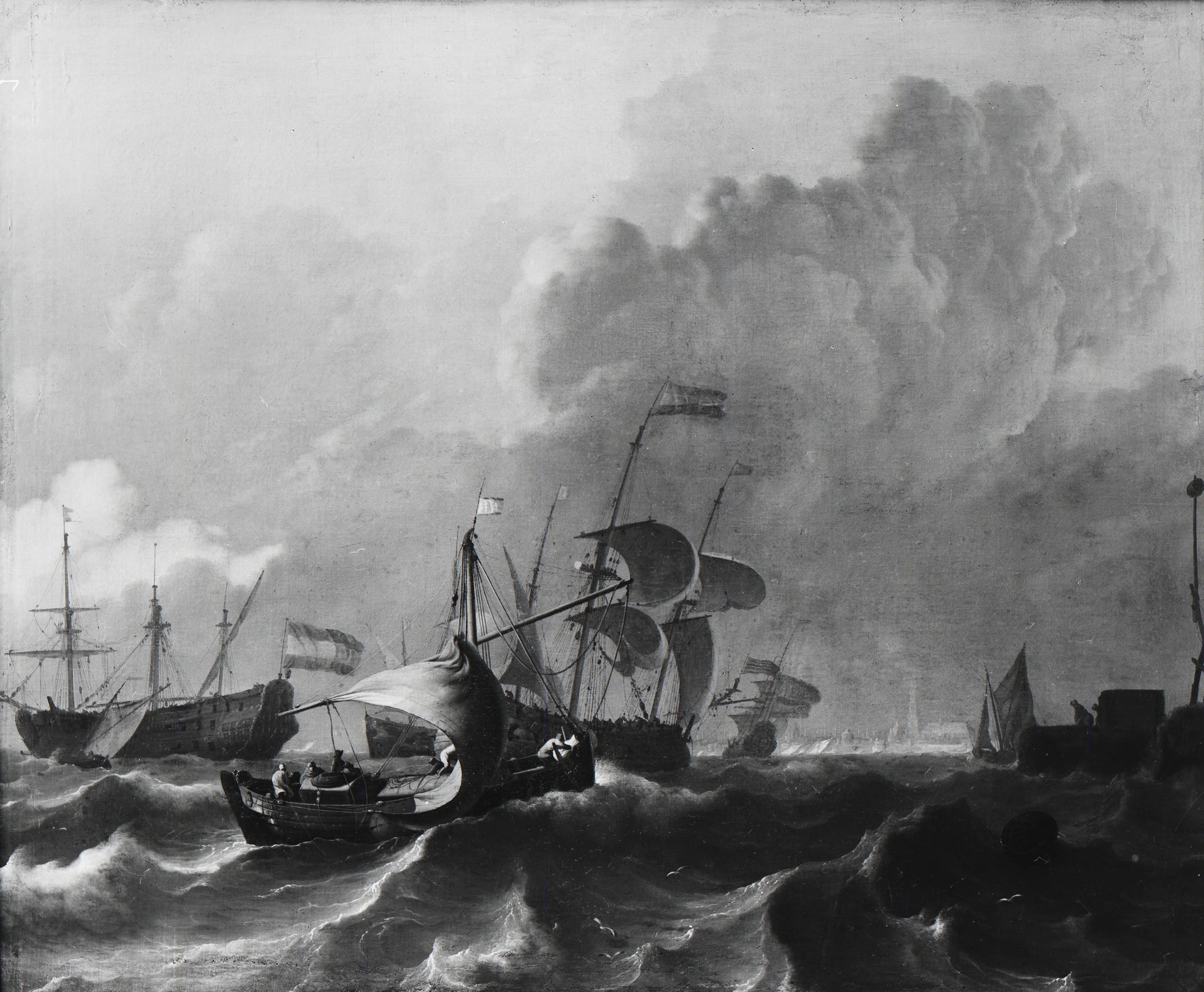 The Y off Amsterdam – Ludolf Bakhuysen Vintage Seascape Art Print | Wall Art Poster